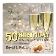 50th Birthday Party  - Personalized Invitations