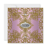 50th Birthday Pink Party Invitation Jewel Metalic