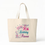 50th Birthday Princess Canvas Bag