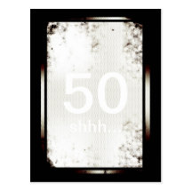 50th Birthday Shhh Minimalist Postcard