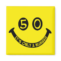 50th birthday Smiley Face, It's only a number!