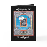 50th Birthday with Skeleton Riding a Horse Card