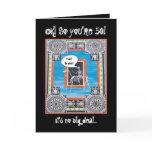 50th Birthday with Skeleton Riding a Horse - FUNNY Cards