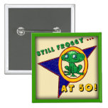50th Froggy Birthday Button