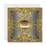 50th Gold Birthday Party Invitation