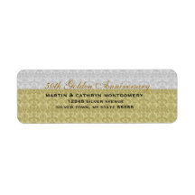 50th Golden Anniversary Avery Label