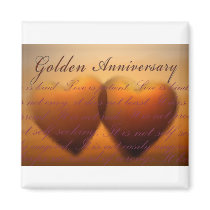 50th Golden Anniversary heart design Refrigerator Magnet