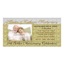 50th Golden Anniversary Invitation Photo Card