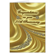 50th Golden Wedding Anniversary Greeting Card