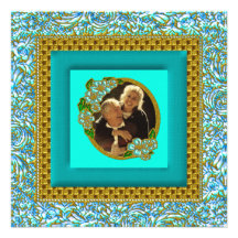 50th Golden  Wedding Anniversary Party Invitation