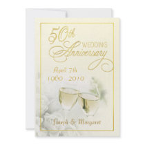 50th Golden Wedding Anniversary Party Invitations