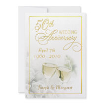 50th Golden Wedding Anniversary Party Invitations