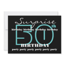 50th SUPRISE Birthday Party Invitation Template