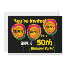 50th SURPRISE Birthday Party Invitation Template