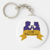 50th wedding anniversary 2t keychains