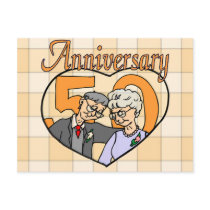 50th Wedding Anniversary Gifts Postcard