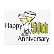 50th Wedding Anniversary Gifts Postcard