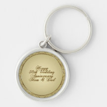 50th Wedding Anniversary Key Chain