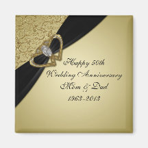 50th Wedding Anniversary Magnet
