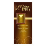 50th Wedding Anniversary Party - Gold Monogram Personalized Announcements