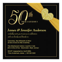 50th Wedding Anniversary Party Invitations