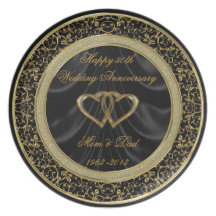 50th Wedding Anniversary Plate