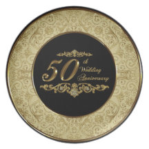 50th Wedding Anniversary Plate