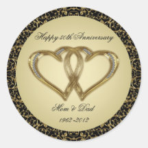 50th Wedding Anniversary Stickers