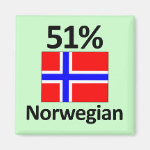 51% Norwegian Refrigerator Magnet