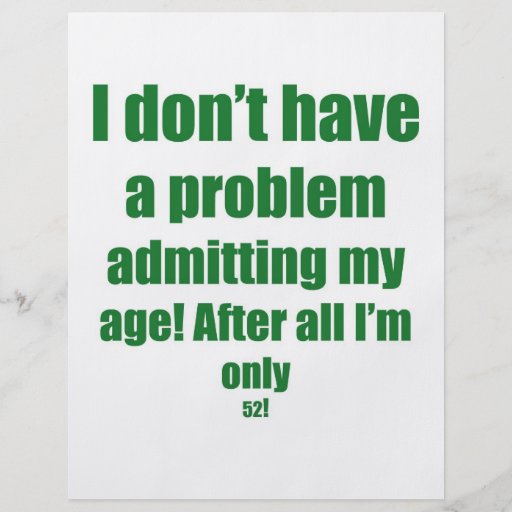 52 Admit my age Personalized Flyer