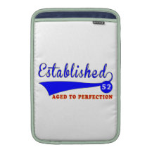 52 Birthday Aged To Perfection Sleeves For MacBook Air