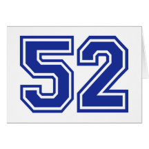 52 - number card