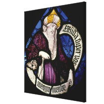 52:Roundel of the prophet Ezekiel, 15th century canvas prints