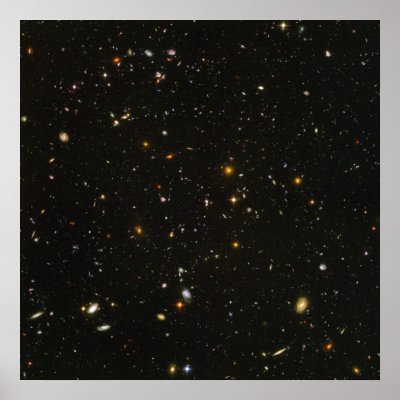 52"x52" (max) HUDF Hubble Ultra Deep Field Print by blckwidow