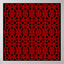 52x52 or Smaller Poster, Abstract Pattern Red