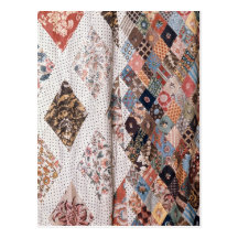 53 : Détail d'un édredon de patchwork fait par Mme Carte Postale