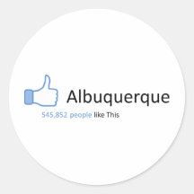 545852 people like Albuquerque Sticker