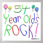 54 Year Olds Rock ! Posters