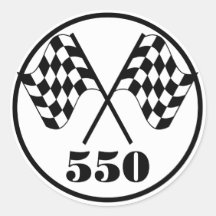 550 Chequered Flags Stickers