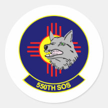 550th SOS Round Stickers