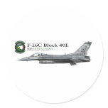 555th Fighter Squadron F-16C Block 40E Round Stickers