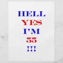 55 Hell yes Custom Flyer
