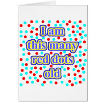 55 Red Dots Old Greeting Card