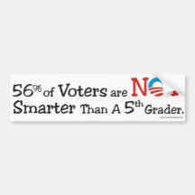 56 pour cent d'un bumpersticker non plus futé d'él adhésif pour voiture