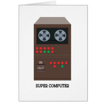 #56 Super Computer Happy Birthday Him Card