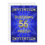56th Birthday party invitation