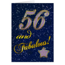 56th Birthday party Invitation Card