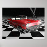'57 Chevy sur le damier Posters