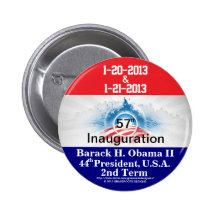 57th Inauguration President Barack H Obama II 2013 Button