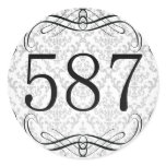 587 Area Code Round Sticker